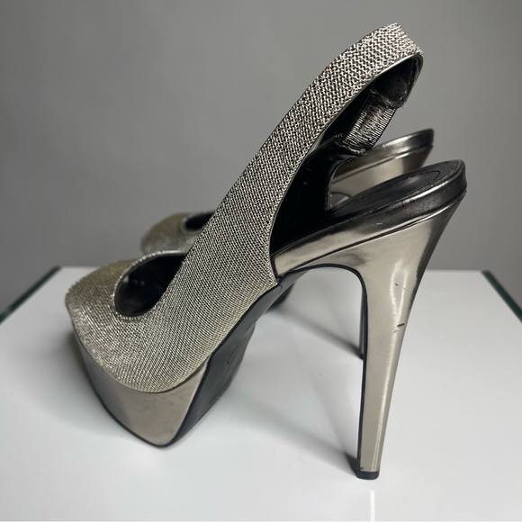 Jessica Simpson Silver Party, Evening, Prom, Formal Platform Stiletto High Heel - Picture 14 of 14